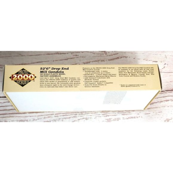 Proto 2000 Series HO Scale Factory Assembled 52’ 6” Drop End Mill Gondola Train - Picture 11 of 15